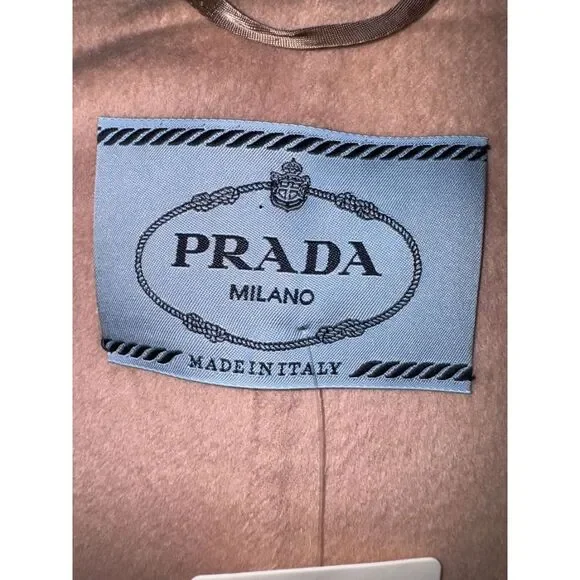 Prada Blush Pink Alpaca-Blend Cocoon Coat – Size IT 36